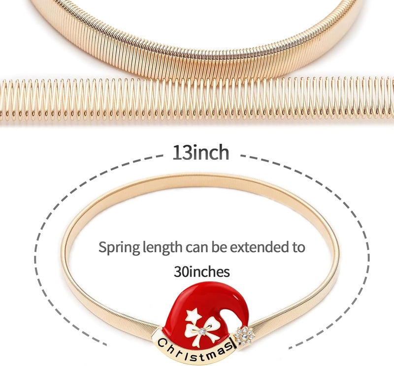 LLPMutu 4 Pack Christmas Curtain Tieback Buckle Aluminum Alloy Spring Design Curtain Holdback Carving Design Christmas Curtain Ties for Drapes Curtain Ties Backs Modern Christmas Decor (Hat) - Image 5